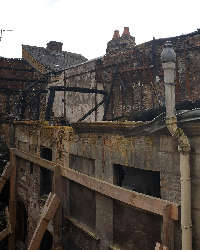Diagnostic structurel suite sinistre incendie sur un immeuble ancien à Charleville Mézières (08)