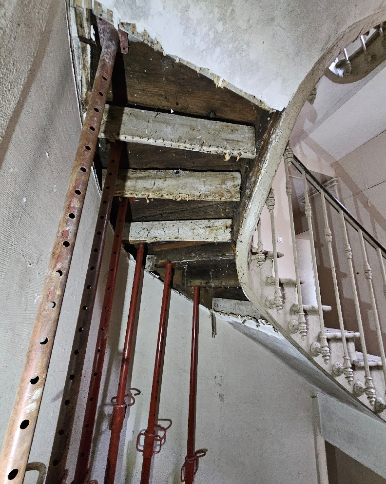Diagnostic et inspection sur désordres structurels présents en parties communes d’un immeuble ancien à Charleville-Mézières (08)